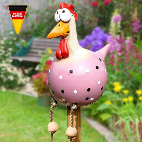 Keramik huhn gartendeko - keramik,