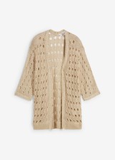 Ajour Strickjacke mit Lurex