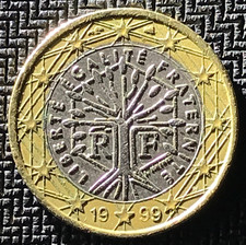 1 EURO 1999 Münze Frankreich LEBENSBAUM Sammelmünze Dezentriert Selten
