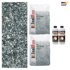 Steinteppich SET Ice Blue 4-8mm Marmorkies 50kg + PU-Bindemittel Set für 5m²