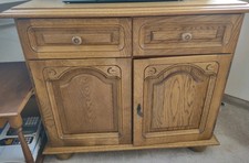 Kommode Fernsehschrank Eiche rustikal  teilmassiv