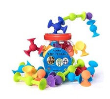 48 Stück Silikon-Bauklötze Saugnapf-Spielzeug NEU