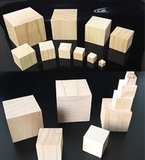 Naturholz Bastelbedarf Blöcke Holzwürfel Hartholz DIY Baustoffe Minecraft