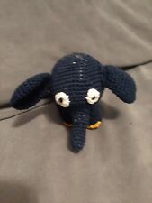 Kuscheltier Handmade Gehäkelt Elefant Blau Weiß Ca 10cm Die Sendung mit der Maus