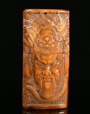 10CM Old Tibet Ox Horn Carve