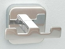 Nie wieder bohren Serie 3000 chrom Doppel Handtuchhaken eckig