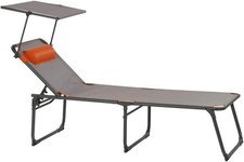 Campingliege Sonnenliege Gartenliege KEVIN Klappliege 3-Bein Liege Alu XL