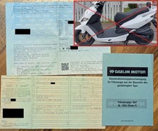 Papiere von 125 er Roller, Brief TÜV bis 04/2026 Versicherung Prozente Zulassung