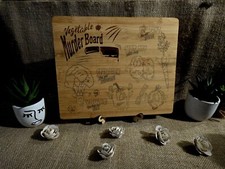 Gemüse Mordbrett Gravur Holz