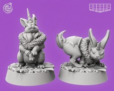 Hase mit Horn Miniatur Set Hase Abenteurer Begleiter Figur für TTRPGs wie D&D 5e