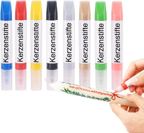 Farben kerzen bemalen set - kerzen,