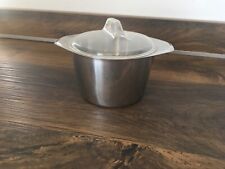 Kleine Frischhaltedose Edelstahl mit Deckel, WMF Cromargan, Fleischsalat-Dose