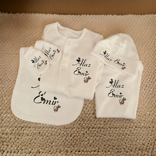 PERSONALISIERTES Unisex Krankenhaus Babygrow Baby Dusche Babygrow Coming Home Outfit