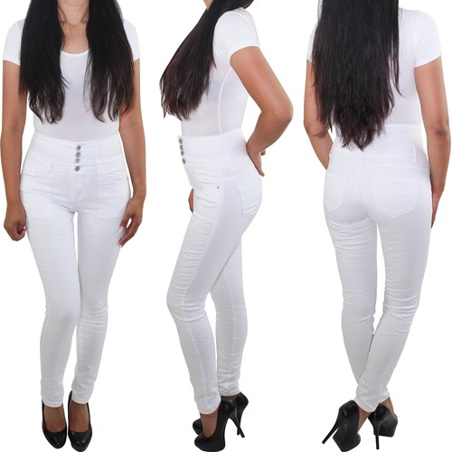 Damen knopf corsagenhose - 4,