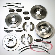 Bremsen Set Ø 260 mm + Ø 258 mm + Bremsschläuche vorne hinten für BMW 3er [E30]