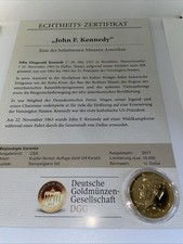 J.F. Kennedy Münze,24Karat Goldauflage,1/2 Dollar,2017,USA