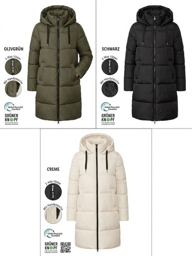Damen thermo steppmantel - damen, parka
