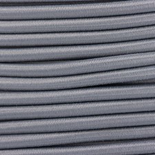 Gummikordel - Hutgummi - Rundgummi, hochwertig, extra-stark in 4mm, silbergrau