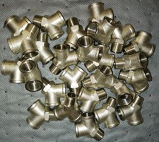 Y-Verteiler, Messing vernickelt, 2 X IG G 3/8" - 1 X AG R 3/8"