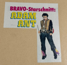 Bravo Zeitschrift Vintage Starschnitt Riesen Poster Adam Ant Komplett 70er