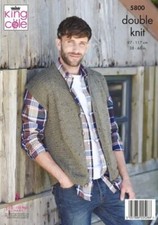 King Cole Dk-Strickmuster Herren Weste und Tank 5800