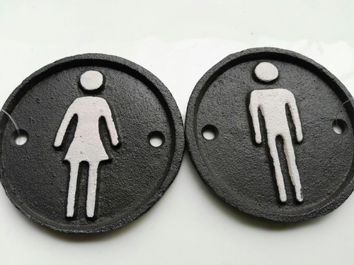 Toilette klo schild metall - schild,