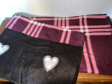 Wohndecke  Kuscheldecke  Plüschdecke Mikrofaser Herzen 120x160cm