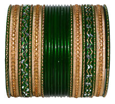 Bollywood 24 Armreifen Set Bangles Choorian Armband Ø 7 cm Sari Fasching 