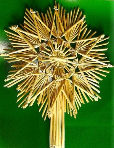 Christbaumspitze aus stroh - christbaumspitze,
