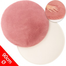 Runder Teppich 90cm Altrosa