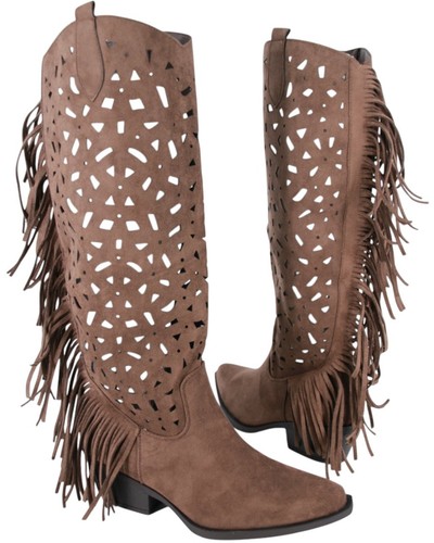 Braune cowboy stiefel - braune, aus