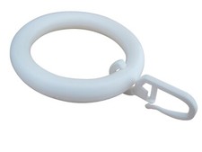 rewagi® 10-100 Gardinenringe Weiß Ø 39/55 mm – Mit Faltenhaken Gardinenzubehör