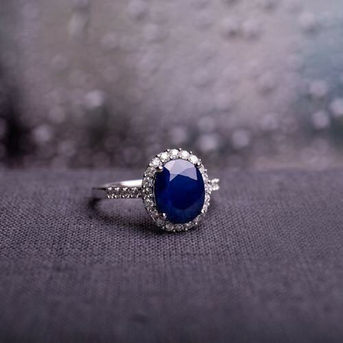 4ct oval blau simulierter - blau,
