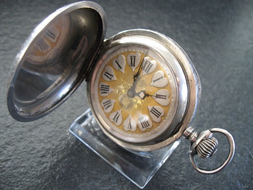 Taschenuhr silber 800 weber - taschenuhr, &