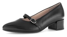 GABOR Spangenpumps Blockabsatz Abendschuh Schwarz Damen Pumps - Gr. 37