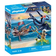 PLAYMOBIL Pirates Deeper - Kampf mit dem Riesenkraken Spielsets für 4-10 Jahre