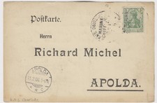 Postkarte Michel/Apolda Marine MSP 12 Schulschiff SMS Charlotte 1906 Stabsarzt