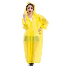 Unisex EVA Wiederverwendbar Transparent Regenmantel Tragbarer Weich Regenponcho