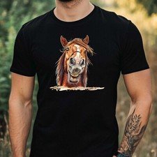 T-Shirt Herren Lustiges Pferd