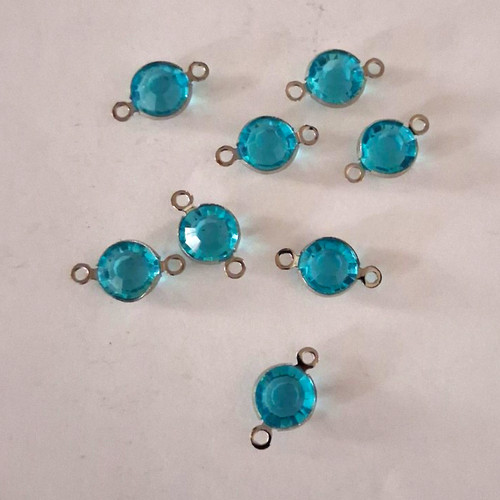 Runde glas charms - runde,