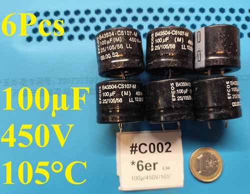 100uf 450v 105 - 6x,