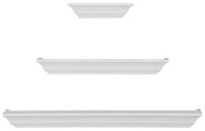 Home affaire Wand Deko Regal Ablage 3er Set MDF weiß 25/50/75x6x15 cm