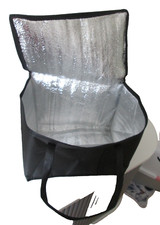 Kühltasche doppelter Reißverschluss Farbe schwarz Isoliertasche faltbar NEU