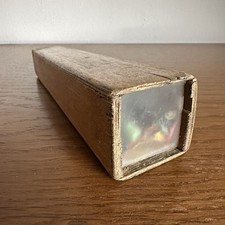 Altes Kaleidoskop Holz Gebastelt Glas Handarbeit Antik? Vintage Spielzeug