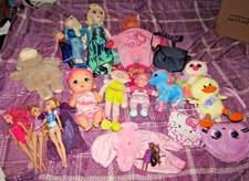 18 Teil. Paket  Puppe Barbies Baby Affe Kuschel Tiere Sprechende Tasche