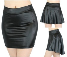 Minirock Damen Kunstleder