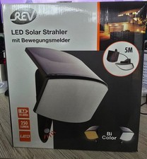 Solarlampe außen, LED Strahler mit Bewegungsmelder, Aussenleuchte 250lm Schwarz