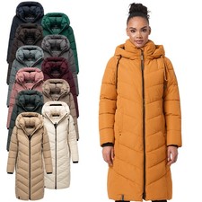 Navahoo Damen Winterjacke Steppjacke Winter Jacke lang warm Mantel Parker B982