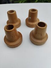 4 Stangenhalter  Holz Eiche hell für Gardinenstange (Innendurchmesser 19mm) F12