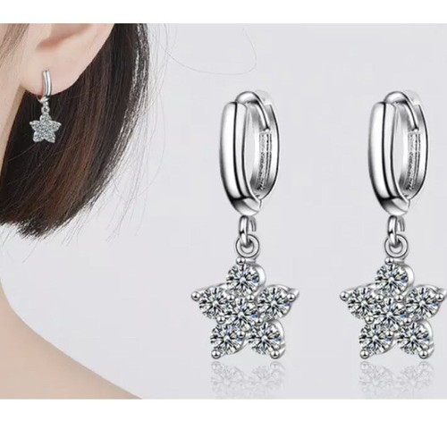 Creole mit blume und zirkonia - creole,